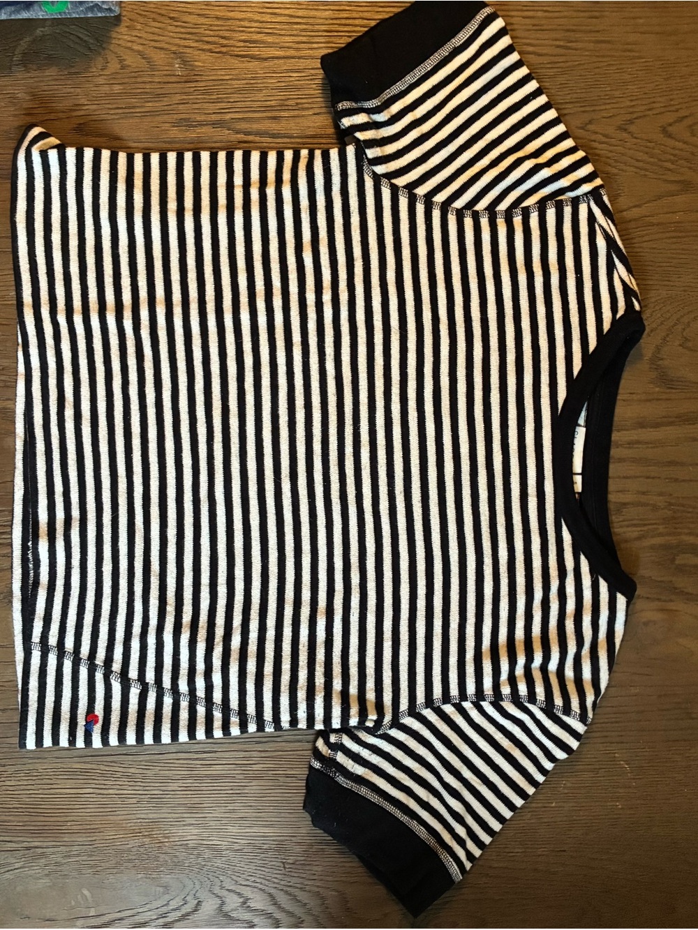 Clare V Black and White Striped Short Sleeve Tee ( matching skirt available)